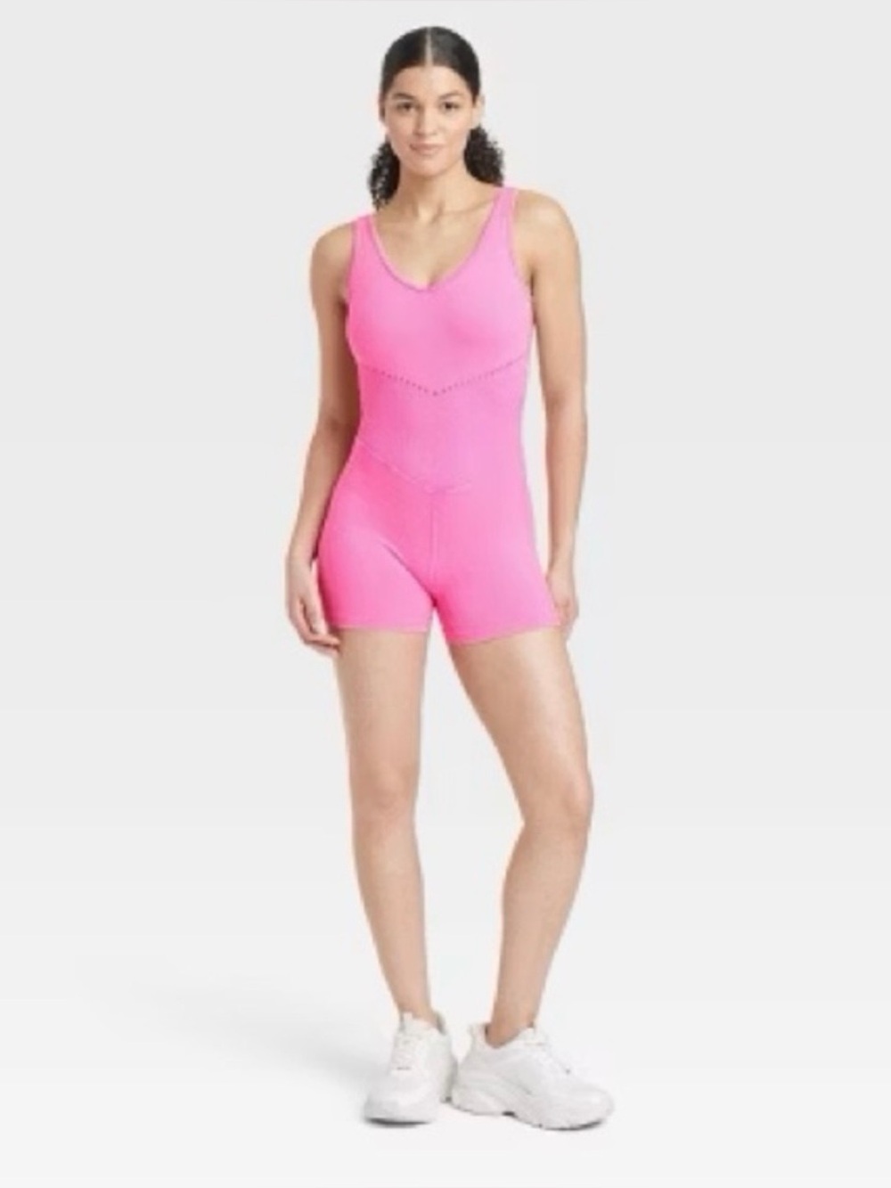 JoyLab Seamless Bodysuit Womens Small Hot Pink